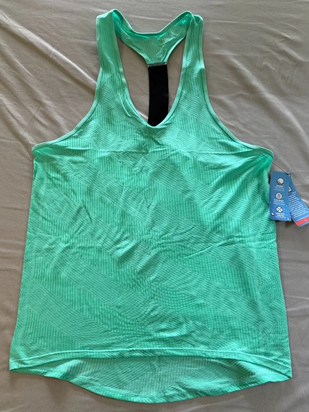 Shoactive Women's Racerback Athletic Flat Seam Tagless Tank Top Mint Green L